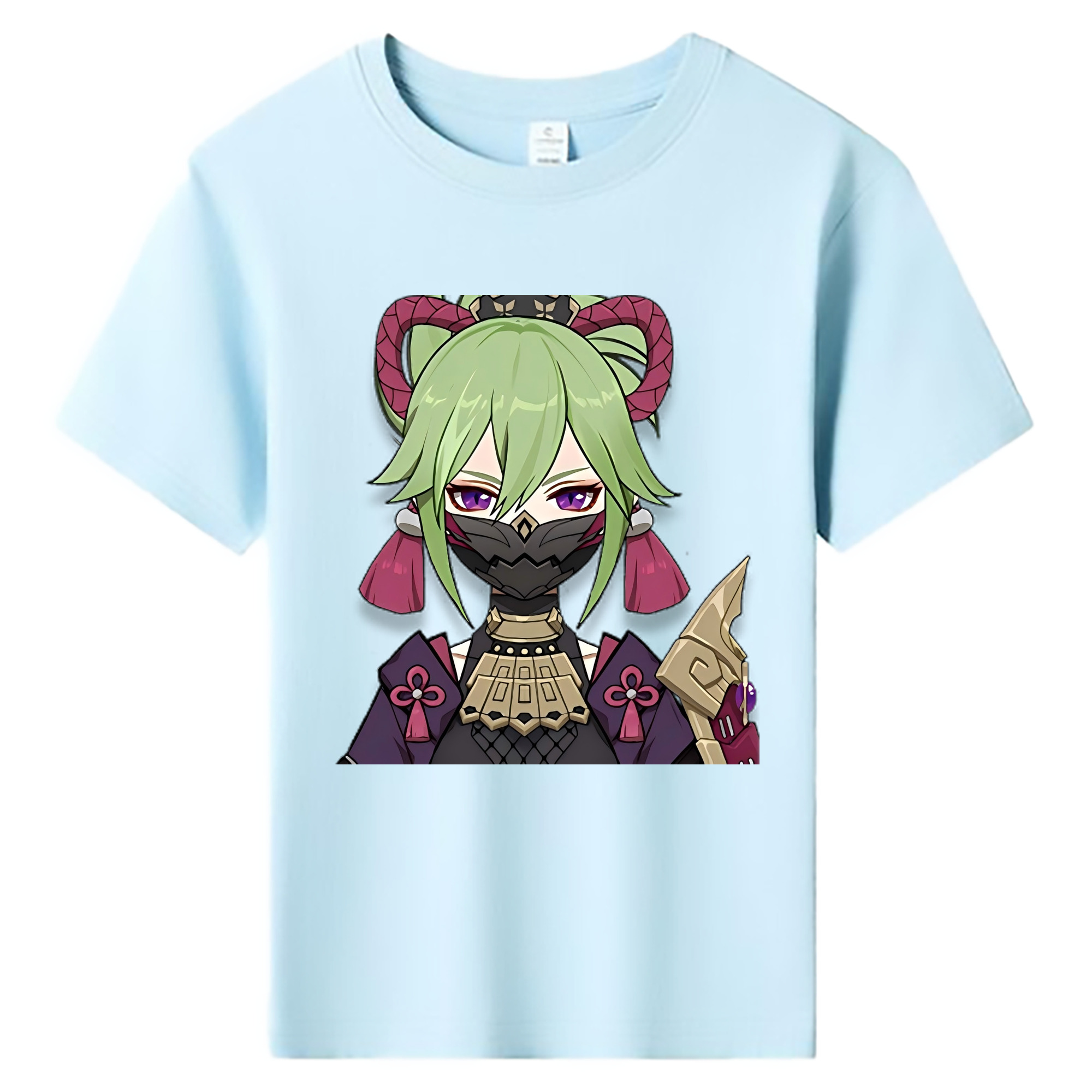 げんし神  久岐忍 くき しのぶ genshin Kuki Shinobu 綿100％キッズTシャツ（フロントプリント）